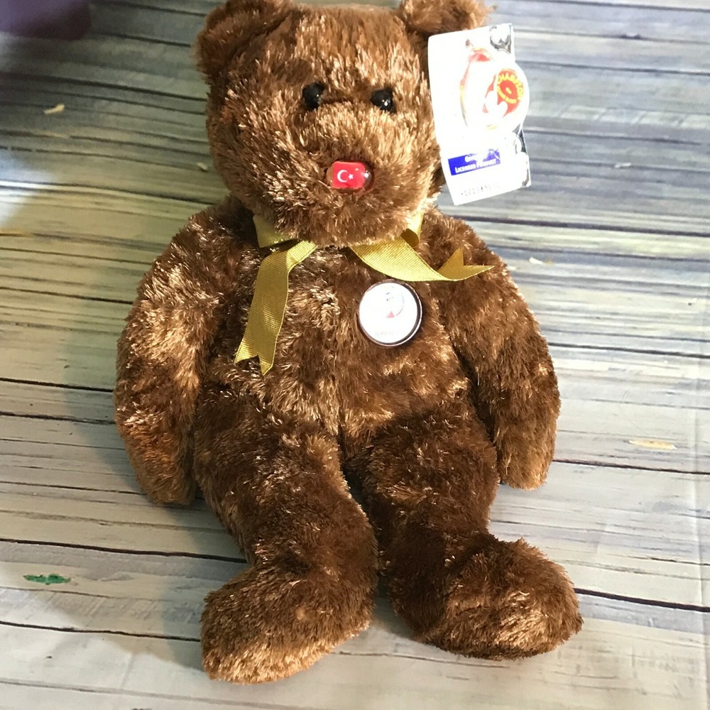 2002 Korea Flag Nose FIFA World Cup TY Bear  Japan Plush Stuffed Animal Silk